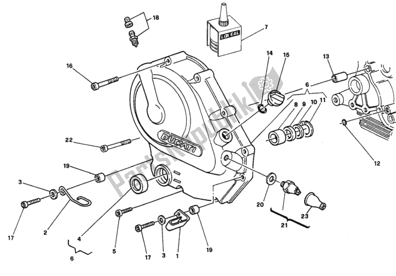 All parts for the Clutch Cover Dmm 001275> of the Ducati Supersport 750 SS 1995